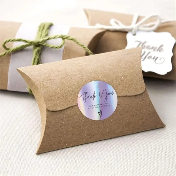 NEW 500 Count, Thank You For Supporting My Small Business Stickers, Holographic - Picture 4 of 5